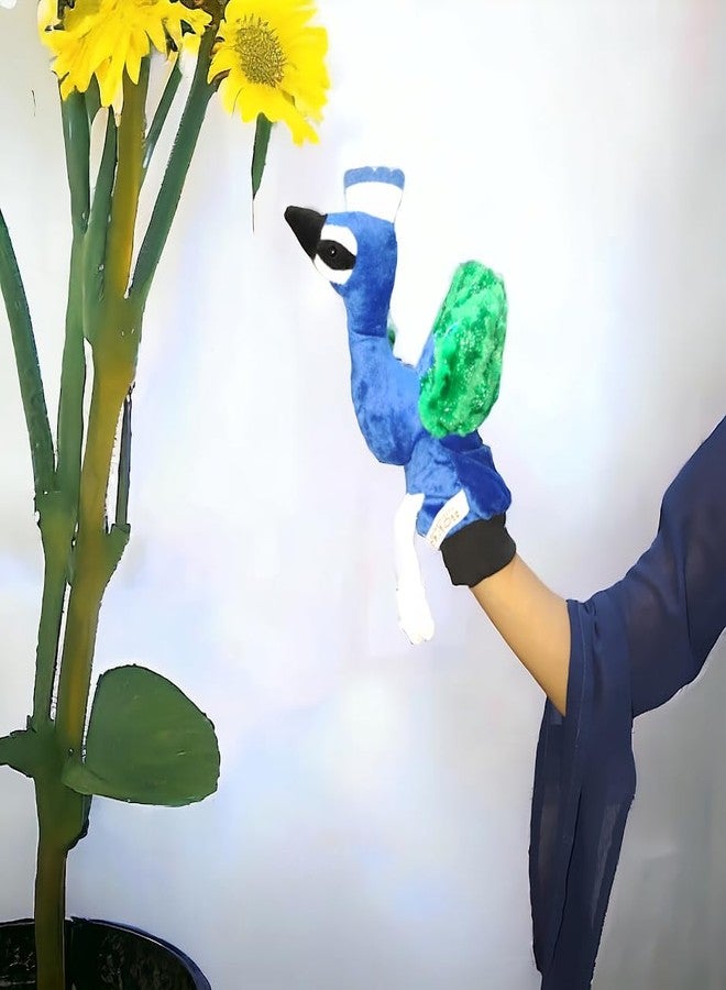 جاردن أوف آرت مجموعة دمى يدوية ناعمة من جاردن أوف آرتس هاوسز، تتكون من 3 دمى للأطفال الصغار من عالم الحيوانات سفاري: زرافة، سنجاب، وطاووس. مثالية لأعياد الميلاد. - Image 5